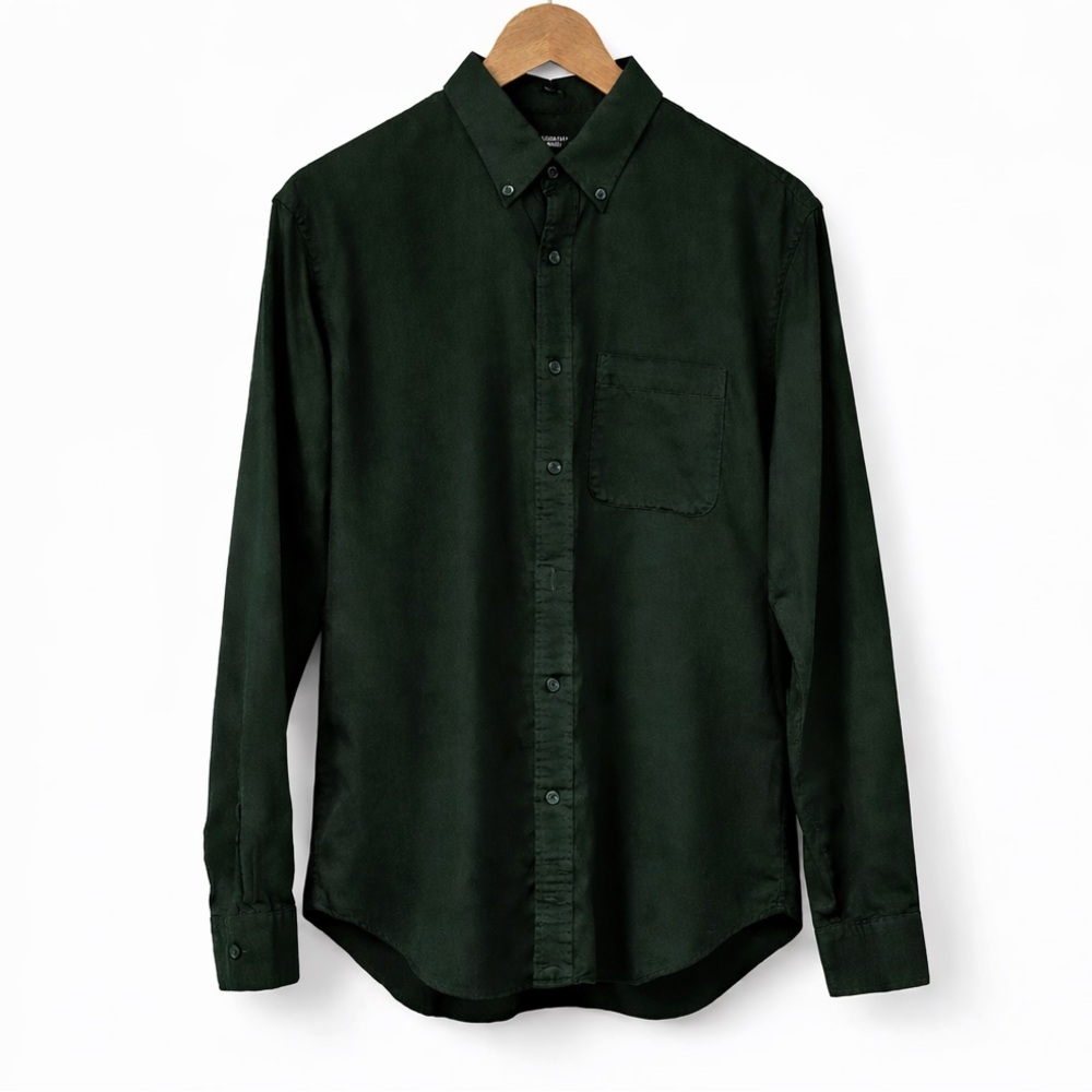 Club Monaco Slim Fit Forest Green Button Down Shirt Men’s Medium Cotton